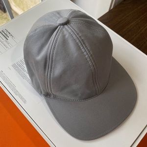THOM BROWNE 6 Panel Baseball Cap Cotton Gray